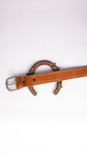Load image into Gallery viewer, Stitched Buck Brown Belt