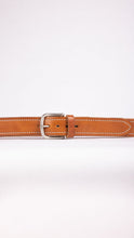 Load image into Gallery viewer, Stitched Buck Brown Belt