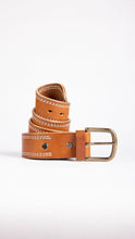 Load image into Gallery viewer, Double Stitched Buck Brown Belt