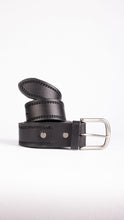 Load image into Gallery viewer, Double Stitched Black Belt
