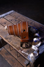 Load image into Gallery viewer, Double Stitched Buck Brown Belt