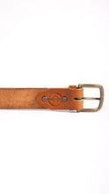 Load image into Gallery viewer, Stitched Buck Brown Belt
