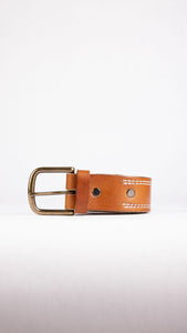 Double Stitched Buck Brown Belt
