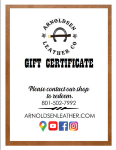 Arnoldsen Leather Gift Certificate